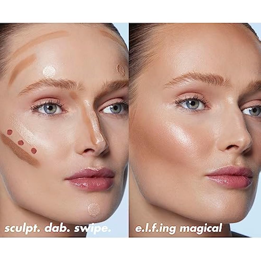 e.l.f. Halo Glow Liquid Contour Wand - Sculpting Makeup - Light/Medium