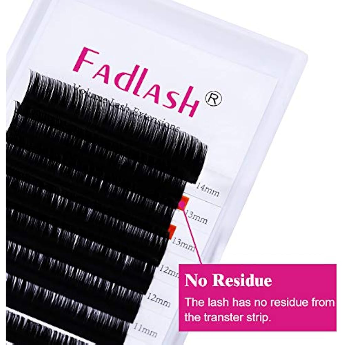 Fadlash Classic Eyelash Extensions | 0.20mm D Curl Matte Black Mixed Tray