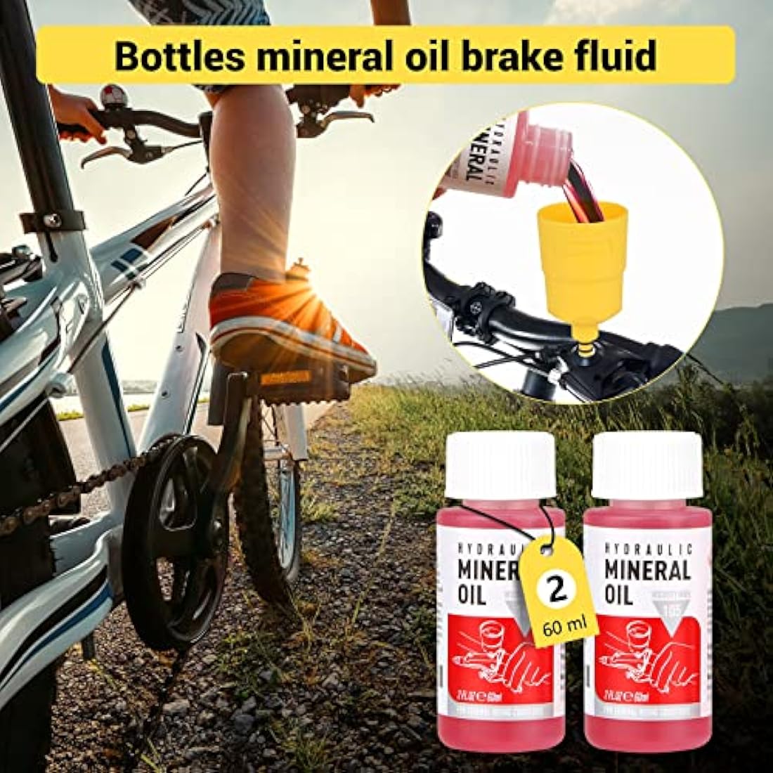 Hydraulic Brake Bleed Kit with 120ml Mineral Oil for Shimano