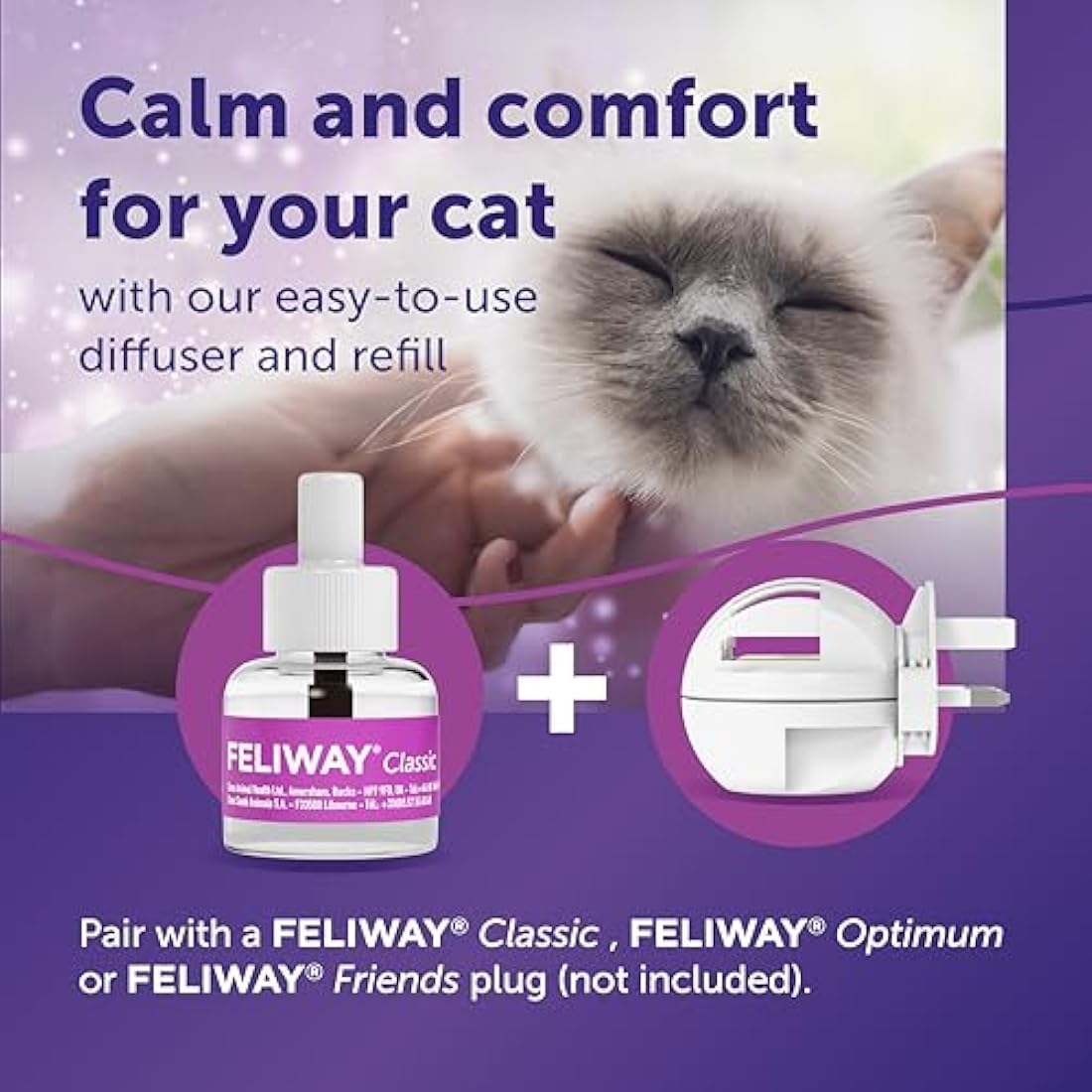 FELIWAY Classic Cat Calming Pheromone Diffuser Refill – 48ml (30 Day)