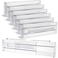 Yafe 6-Pack Adjustable Drawer Dividers – Clear Plastic Organizers