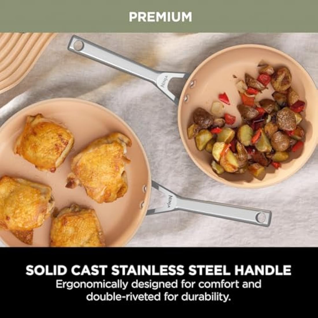Ninja Extended Life 28cm Ceramic Frying Pan – Non-Stick Induction