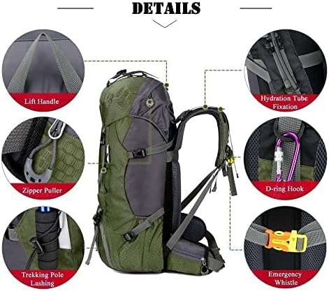 Jolof Store 60L Waterproof Hiking Backpack – Lightweight Camping Rucksack
