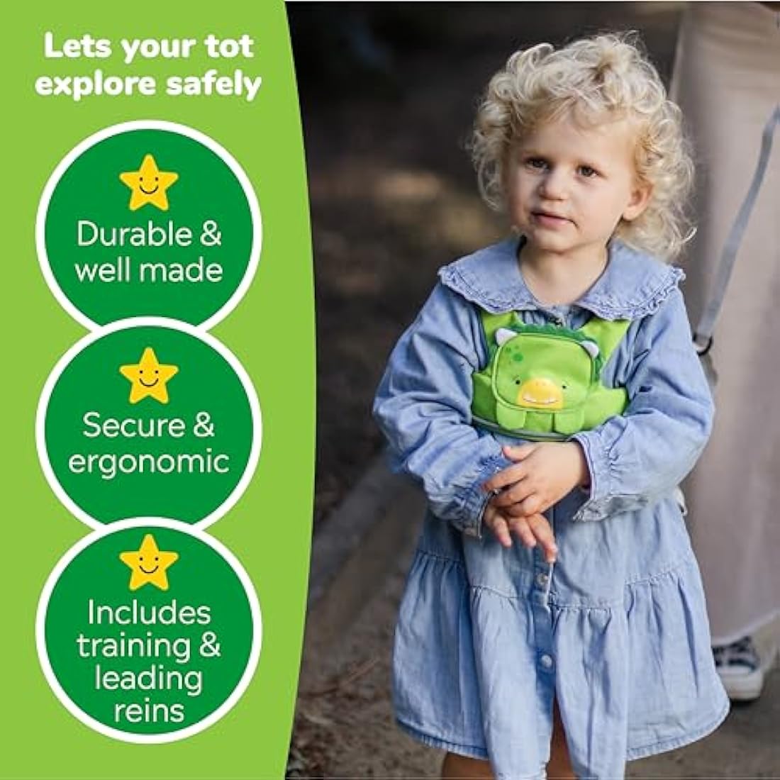 Trunki ToddlePak Baby Walking Reins & Safety Harness – Dudley Dinosaur
