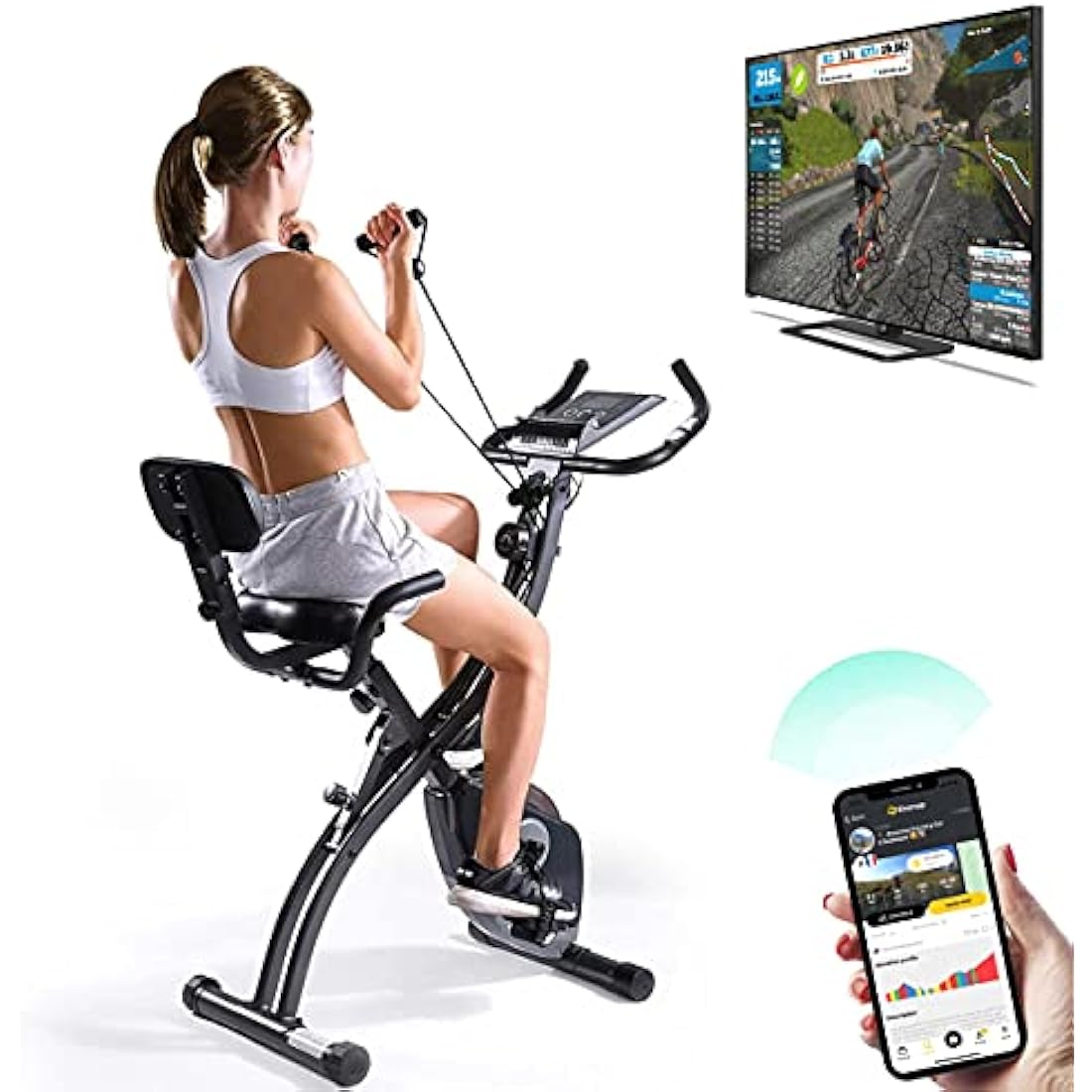 VRAi Fitness SXB-350 Smart Folding Exercise Bike | Magnetic Resistance