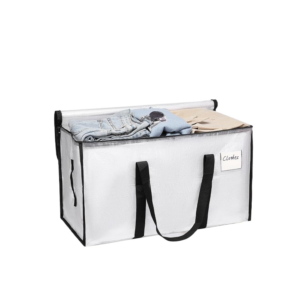 Mesiria Large Storage Bags, Heavy Duty Waterproof Clothes Storage Bag Box Moving Bag Moving Totes Moving Boxes 2, Transparent