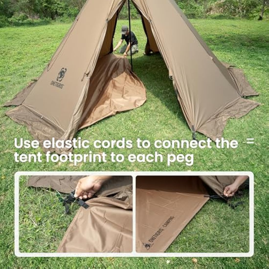 OneTigris Rock Fortress Tent Footprint | 5000mm Waterproof Groundsheet