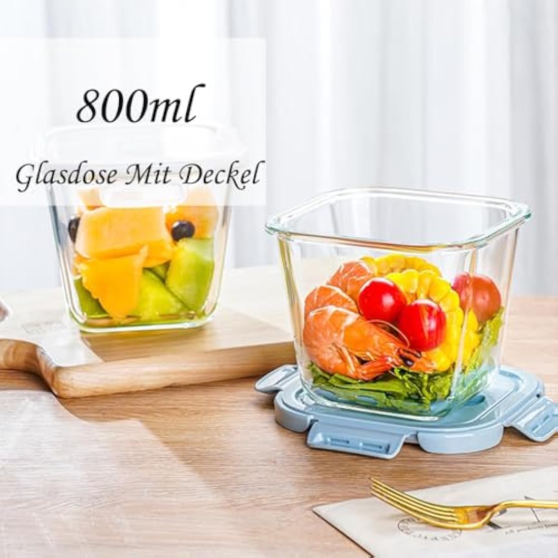 Jolof Store Glass Food Containers - 920ml Airtight Borosilicate (4 Pack)