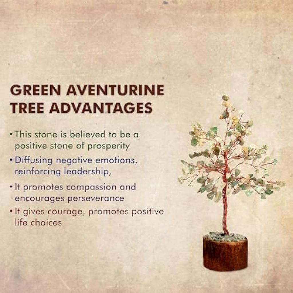 Green Aventurine Crystal Tree - Healing Gemstone Home Decor