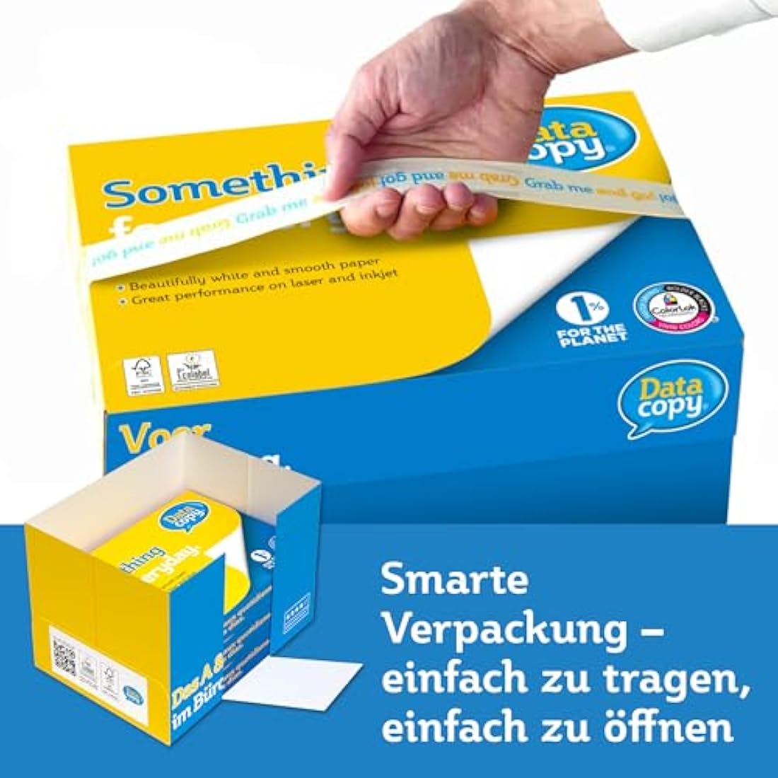 Data Copy A4 Printer Paper 80gsm High White Non Stop Box - 2500 Sheets