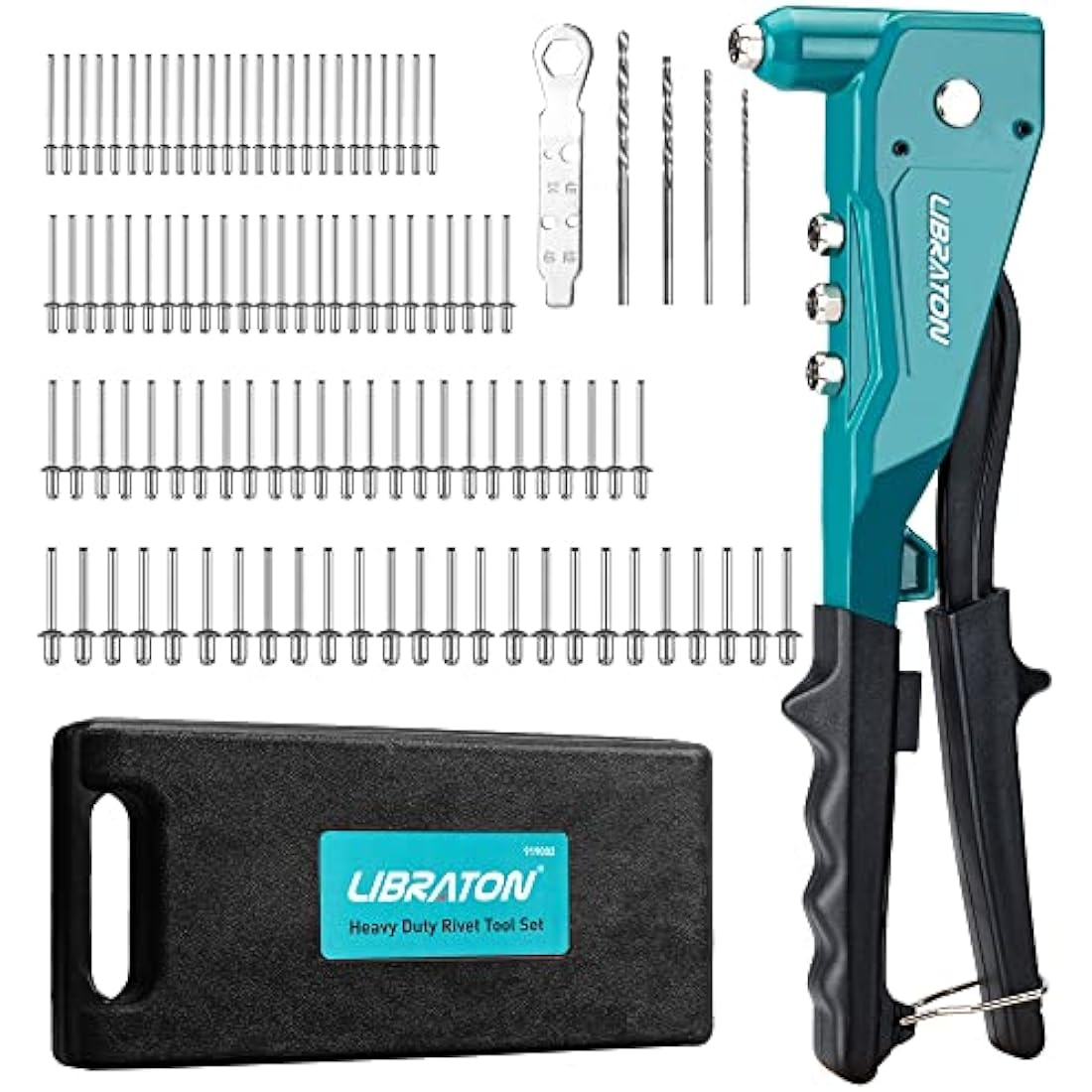 Libraton Heavy Duty Pop Rivet Gun Set | Professional Hand Riveter Tool