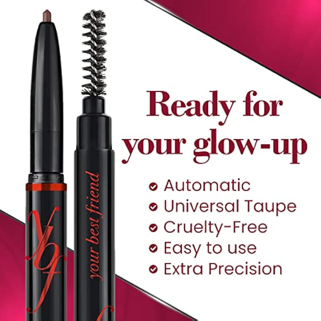 ybf Beauty Universal Eyebrow Pencil Duo with Spoolie - Taupe