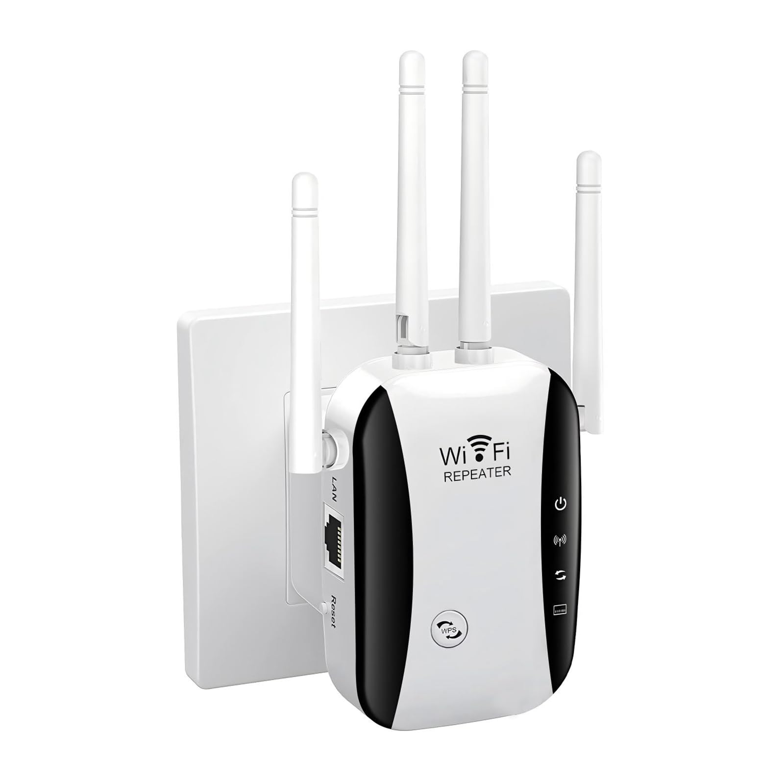 Luminstem WiFi Extender Booster | 5000 Sq.ft Range | 4 Antennas, White