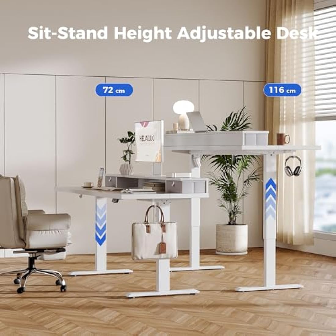 Agilestic Electric Standing Desk | 120x60cm Sit-Stand Desk with 2 Drawers
