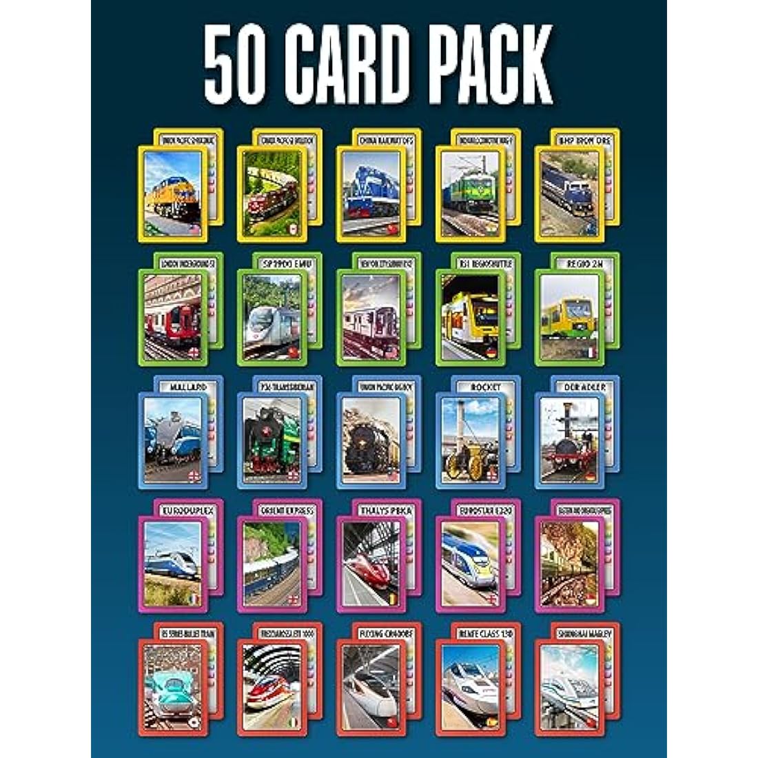 Trains Card Game – 7-in-1 Educational Travel Game for Kids
