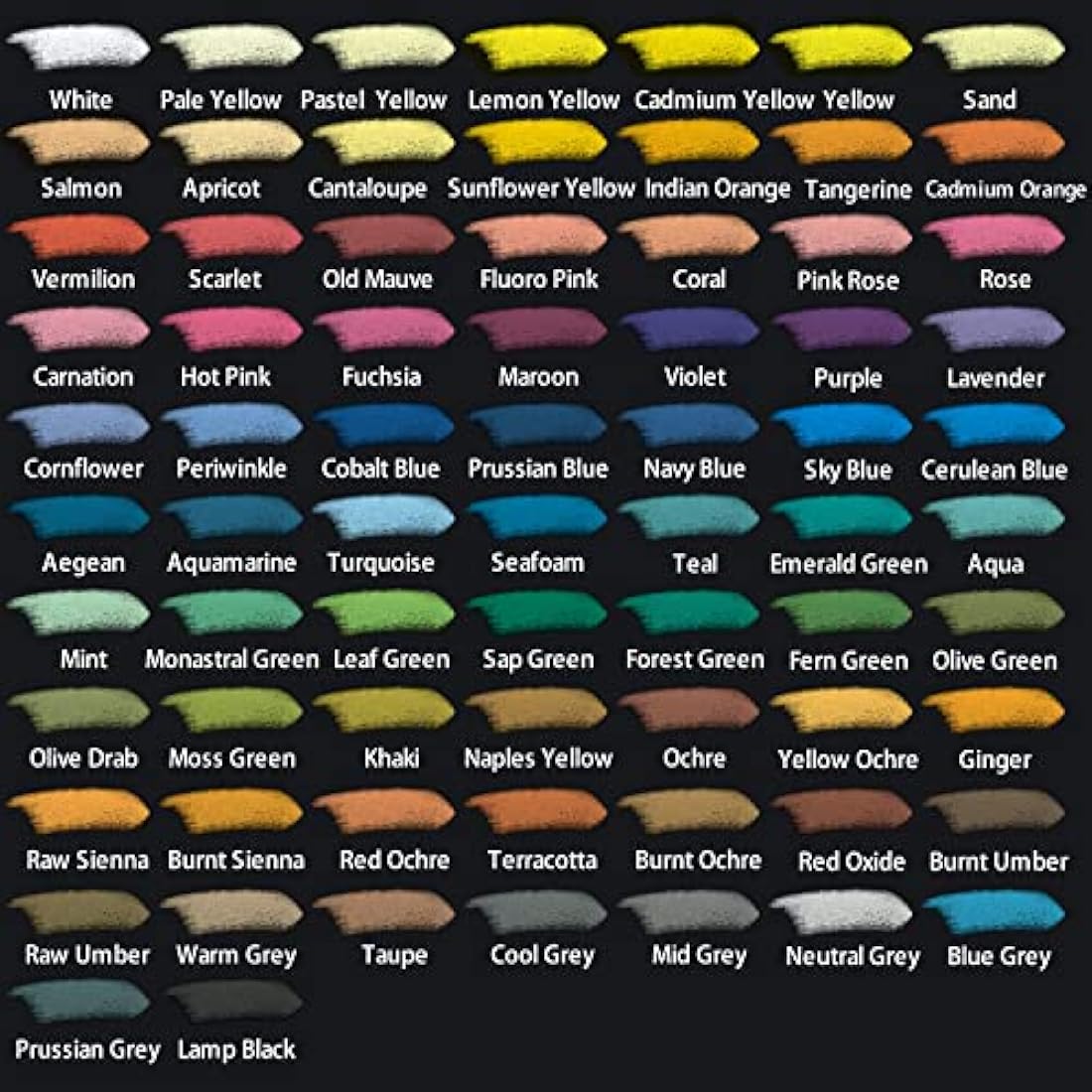 Mont Marte Soft Pastels – 72pc Assorted Vibrant Artist Drawing Set