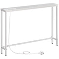 HOOBRO Slim Console Table with Charging Station | 100cm Narrow Sofa Table