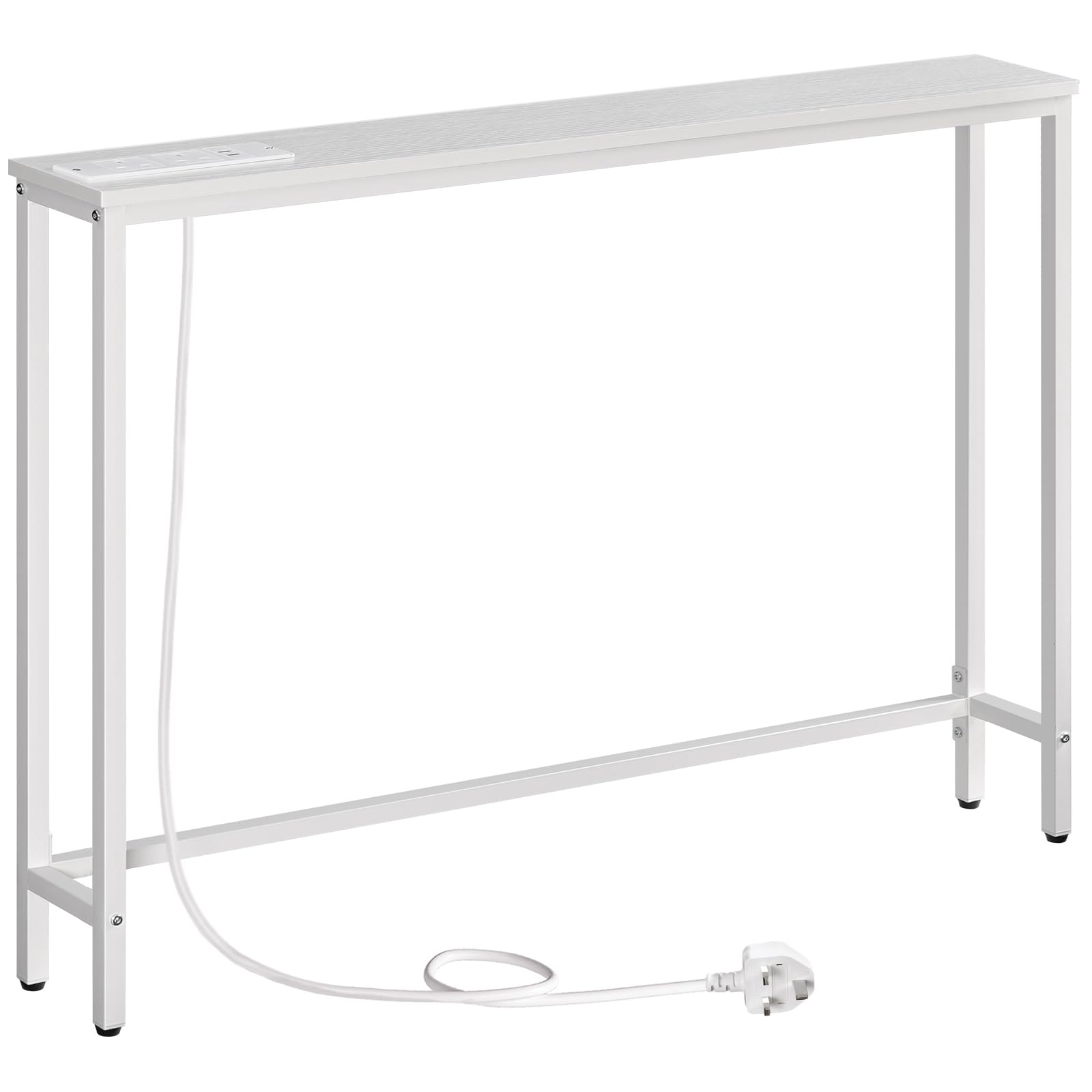 HOOBRO Slim Console Table with Charging Station | 100cm Narrow Sofa Table