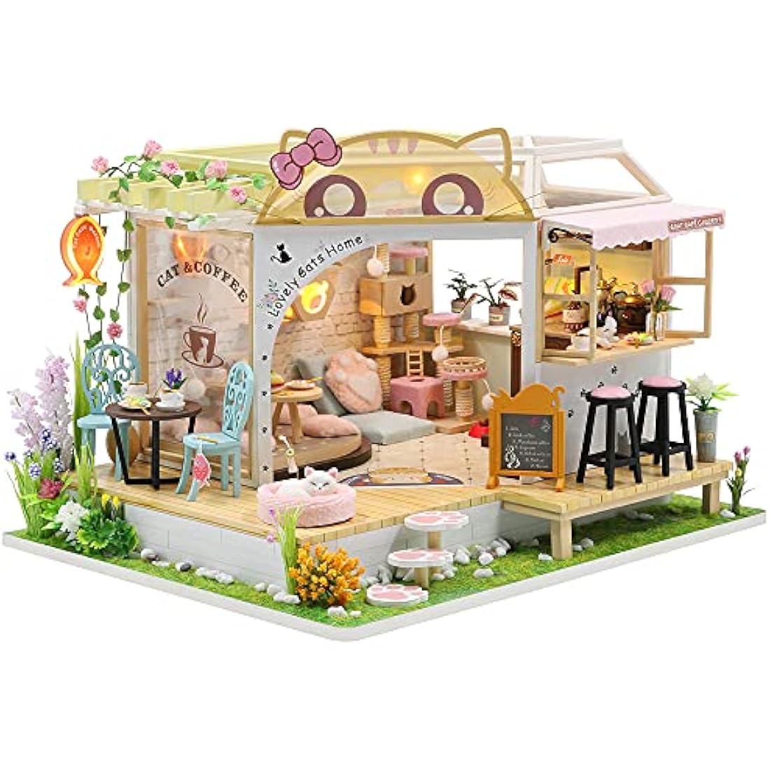 CUTEBEE DIY Miniature Dollhouse Kit | 1:24 Wooden Creative Room M2111