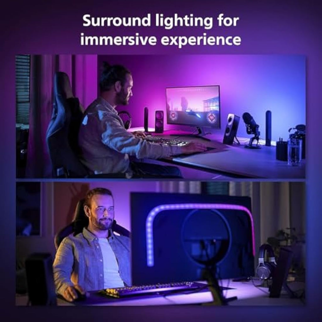 Philips Hue Play Gradient PC Lightstrip | 24-27 Inch Smart LED Lighting
