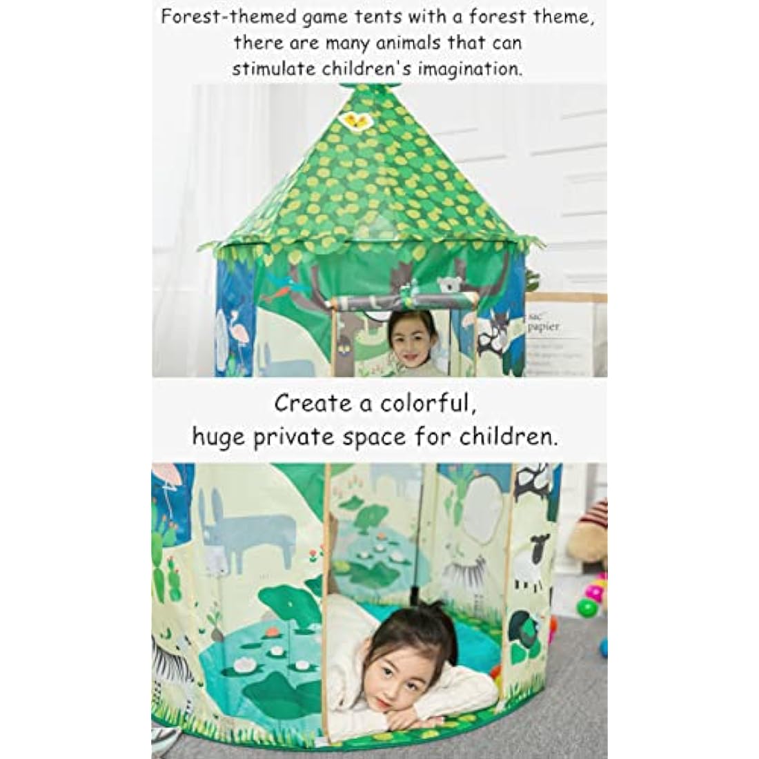 Floving Children's Teepee Play Tent – Pop Up Indoor & Outdoor Yurt