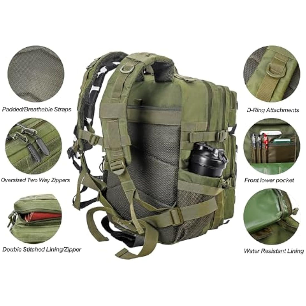 45L Military Tactical Backpack | Waterproof Molle Rucksack
