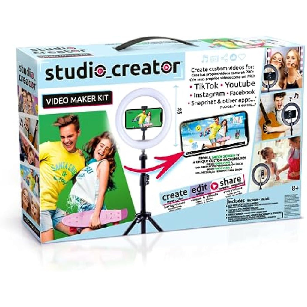 Canal Toys Video Studio Creator Kit – Ring Light & Green Screen – INF 001