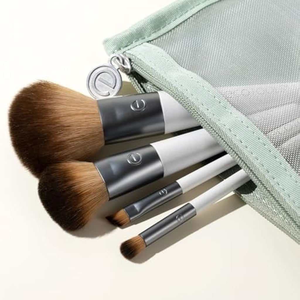 EcoTools On-The-Go Makeup Brush Kit | 5-Piece Travel Set | Vegan