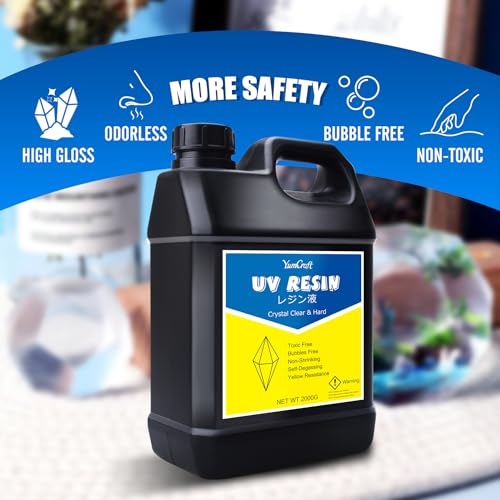 UV Resin – 2000g Crystal Clear Hard Type Glue for Jewelry