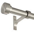 12-20" Adjustable Side Curtain Rod | 1" Matte Nickel Metal