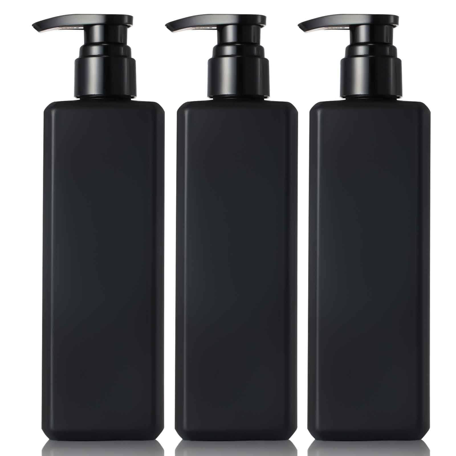 Shampoo and Conditioner Dispenser – 3 Pack 500ml Matte Black