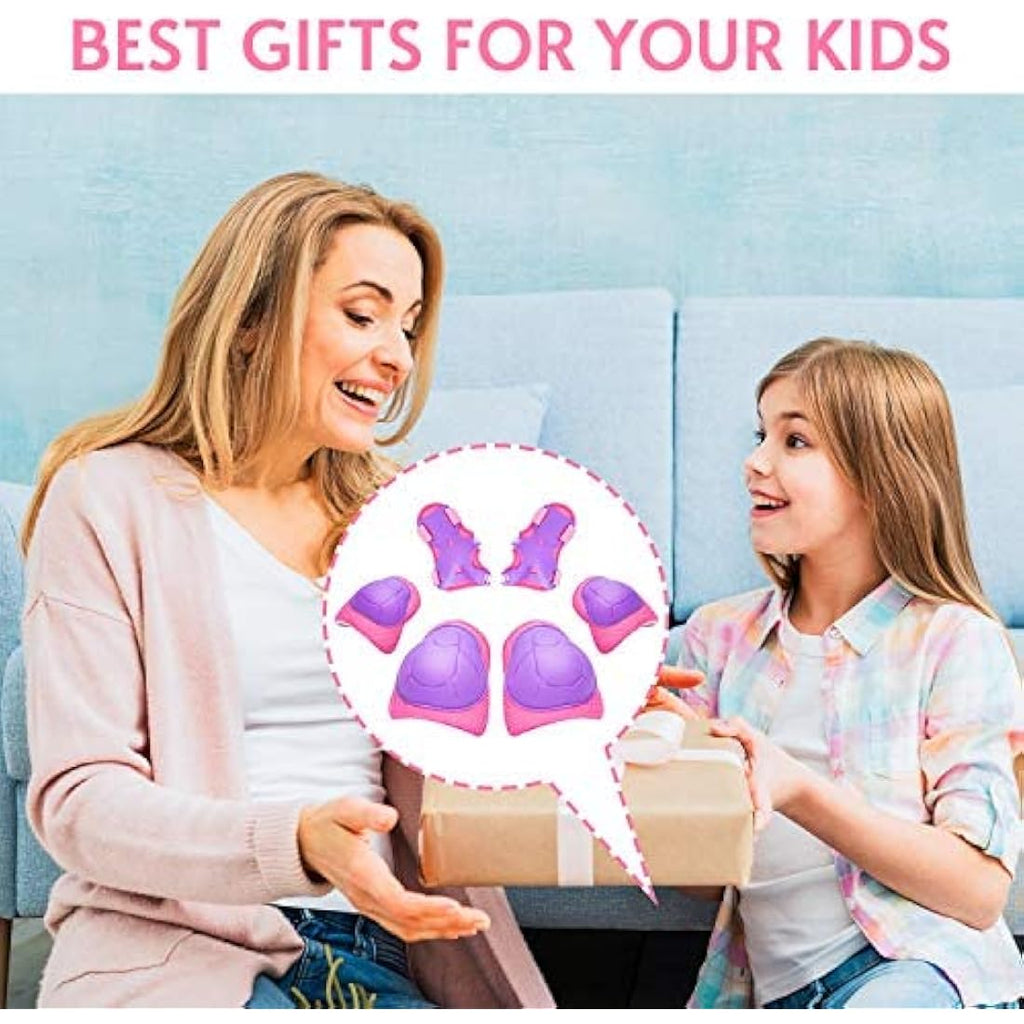 RUNDONG Kids Protective Gear Set – Knee, Elbow & Wrist Pads for Skating