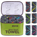 4Monster Microfiber Gym Towels - 6 Pack Quick Dry Travel Set, Army Green