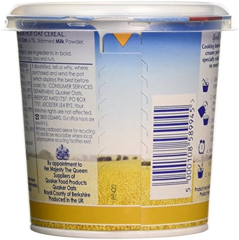 Quaker Oat So Simple Golden Syrup Porridge Pots - 57g (Pack of 8)