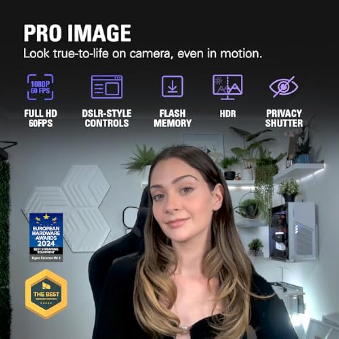 Elgato Facecam MK.2 – Full HD 1080p60 HDR Streaming Webcam with Sony Sensor