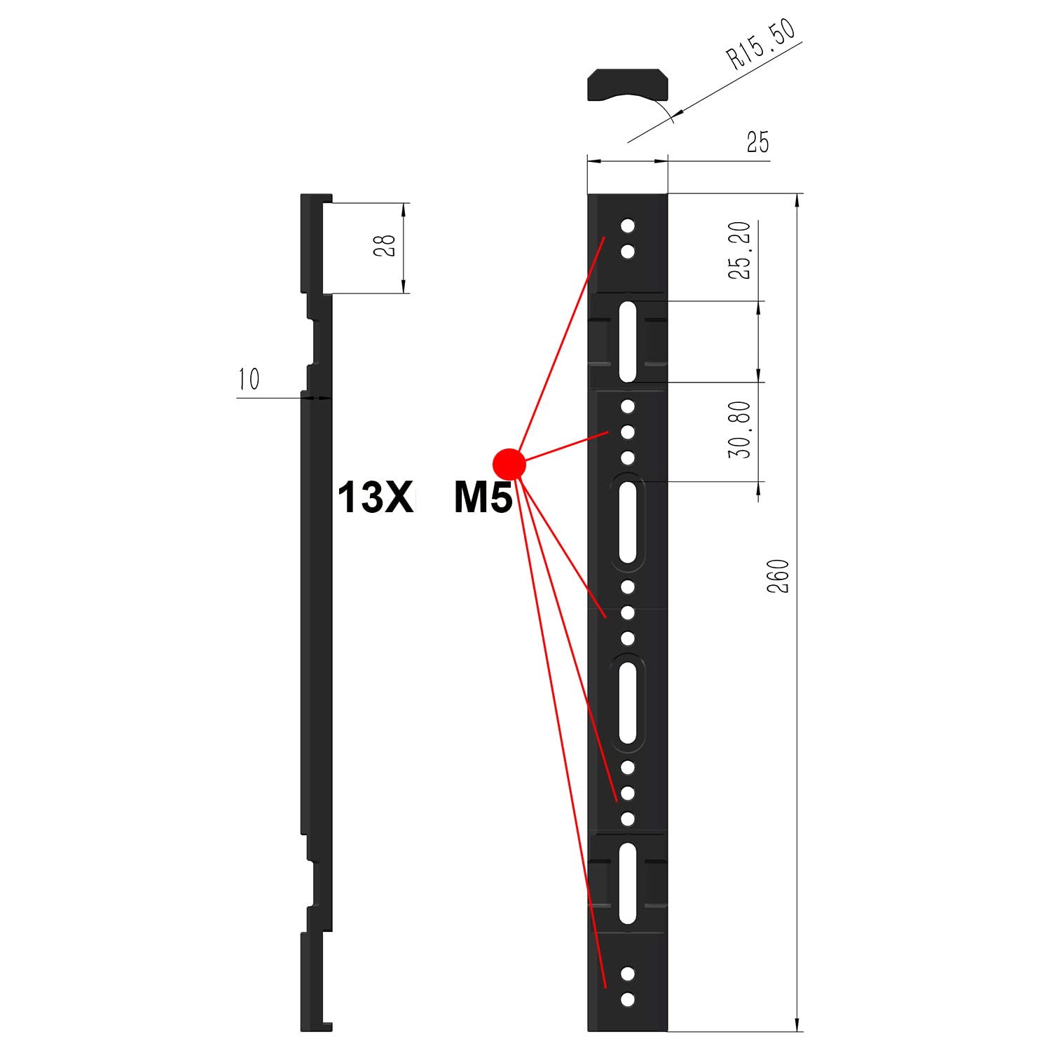 ZLiT Hailong E-Bike Battery Mount Bracket | Aluminum Alloy Holder - Black
