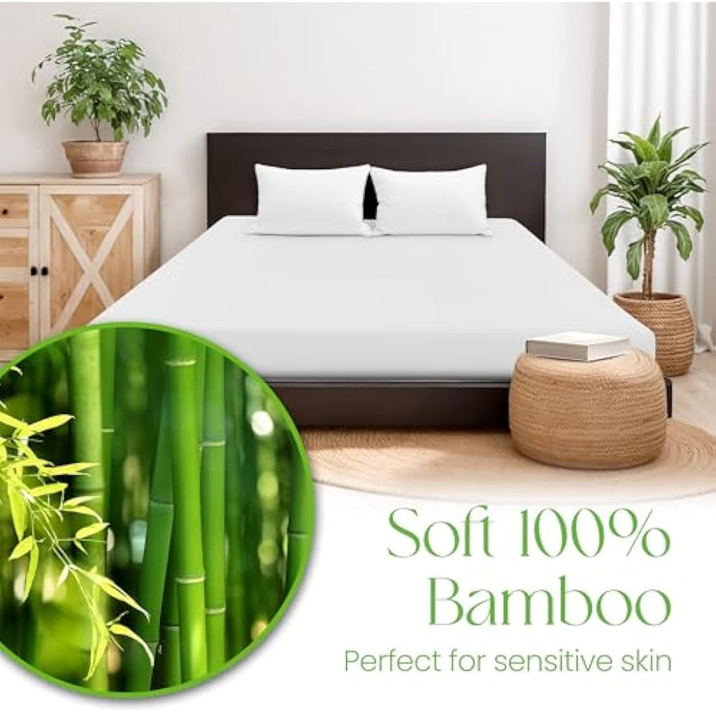 EU King Waterproof Bamboo Mattress Protector – 160x200cm