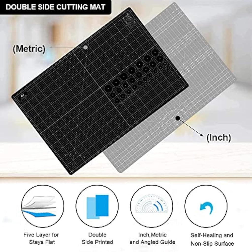 Headley Tools Self Healing Cutting Mat – 24x36 Inch 5-Ply Sewing Board
