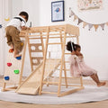 8-in-1 Wooden Indoor Jungle Gym & Toddler Climbing Frame