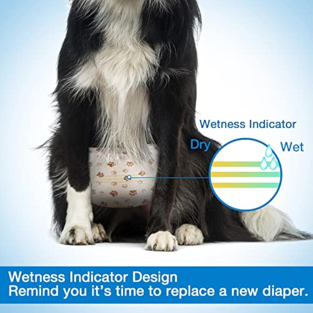 Pet Soft Disposable Male Dog Wraps - XS Pack of 20 Super Absorbent Nappies