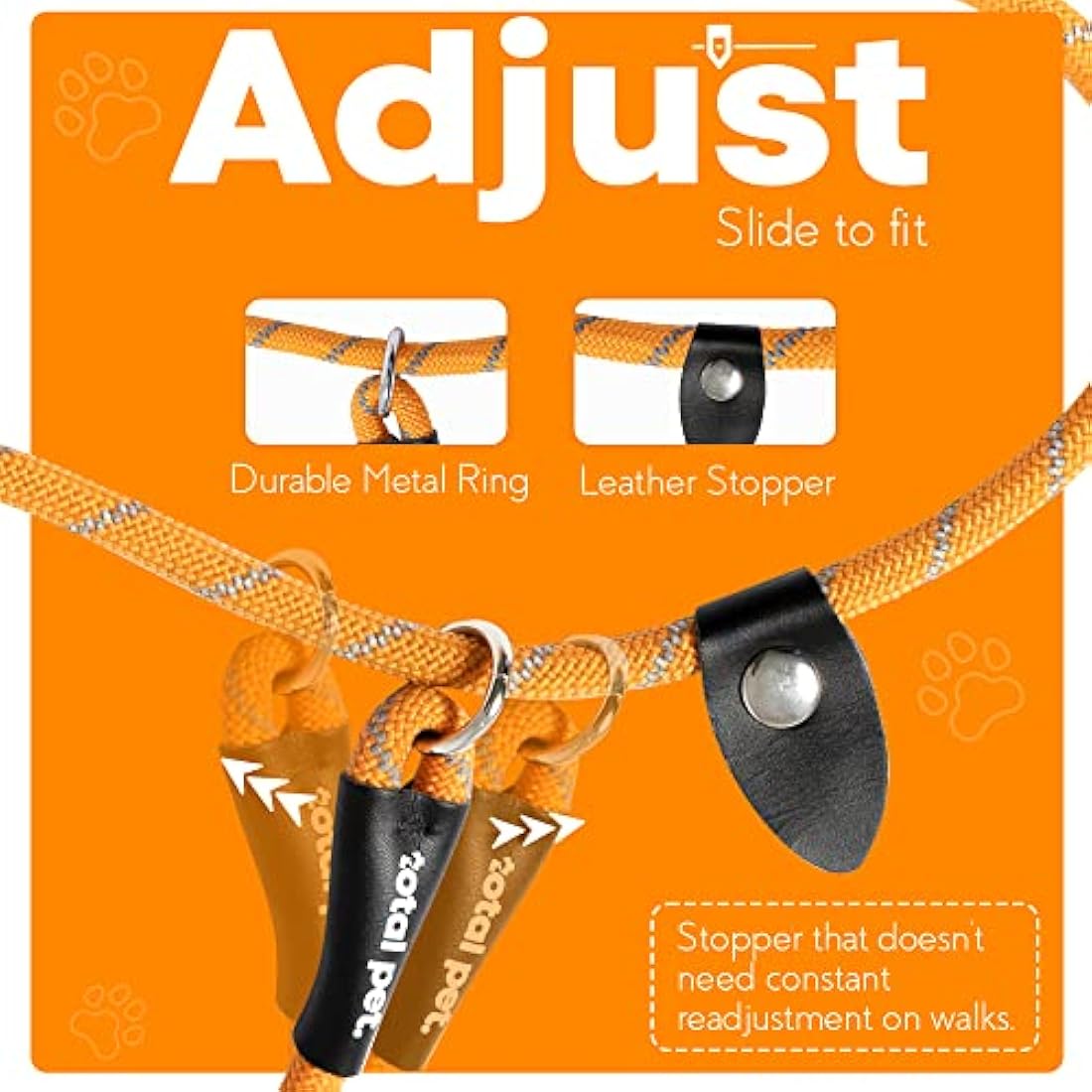 Padded Slip Lead – 1.8m Anti-Pull Rope Dog Training Leash