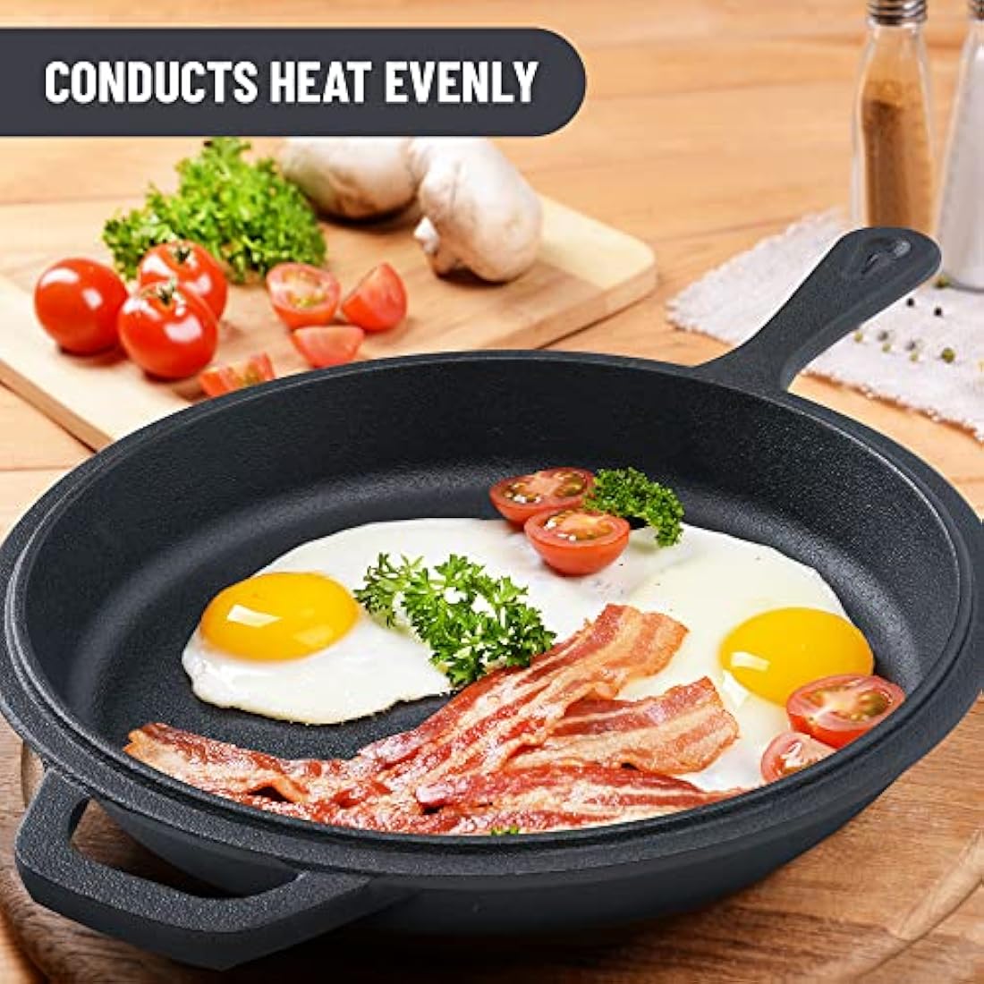 Tortillada Preseasoned Cast Iron Combo Cooker | 3.5L Dutch Oven & Skillet