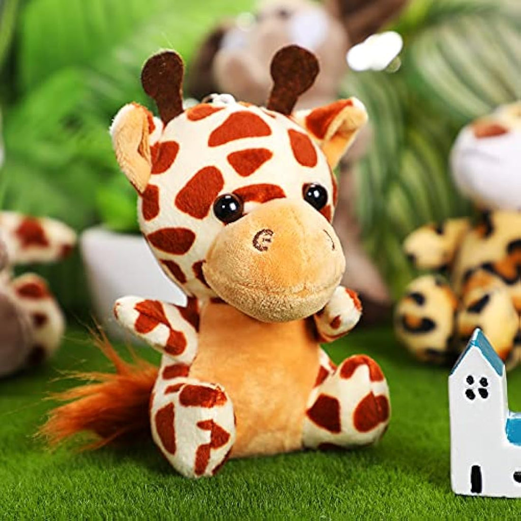 18-Piece Mini Safari Stuffed Animals | 4.8 Inch Jungle Plush Set