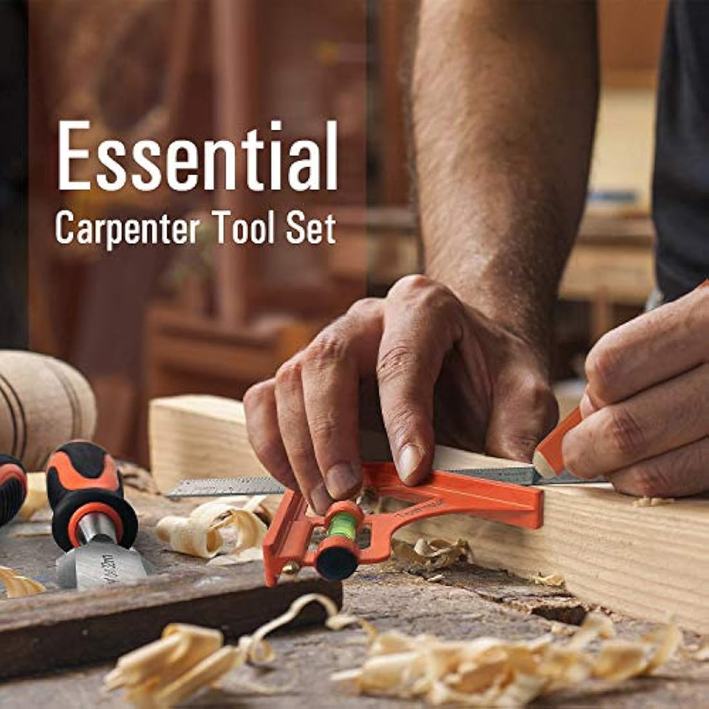 TICOFTECH 9-Piece Wood Chisel Set | Cr-V Steel Woodworking Tools