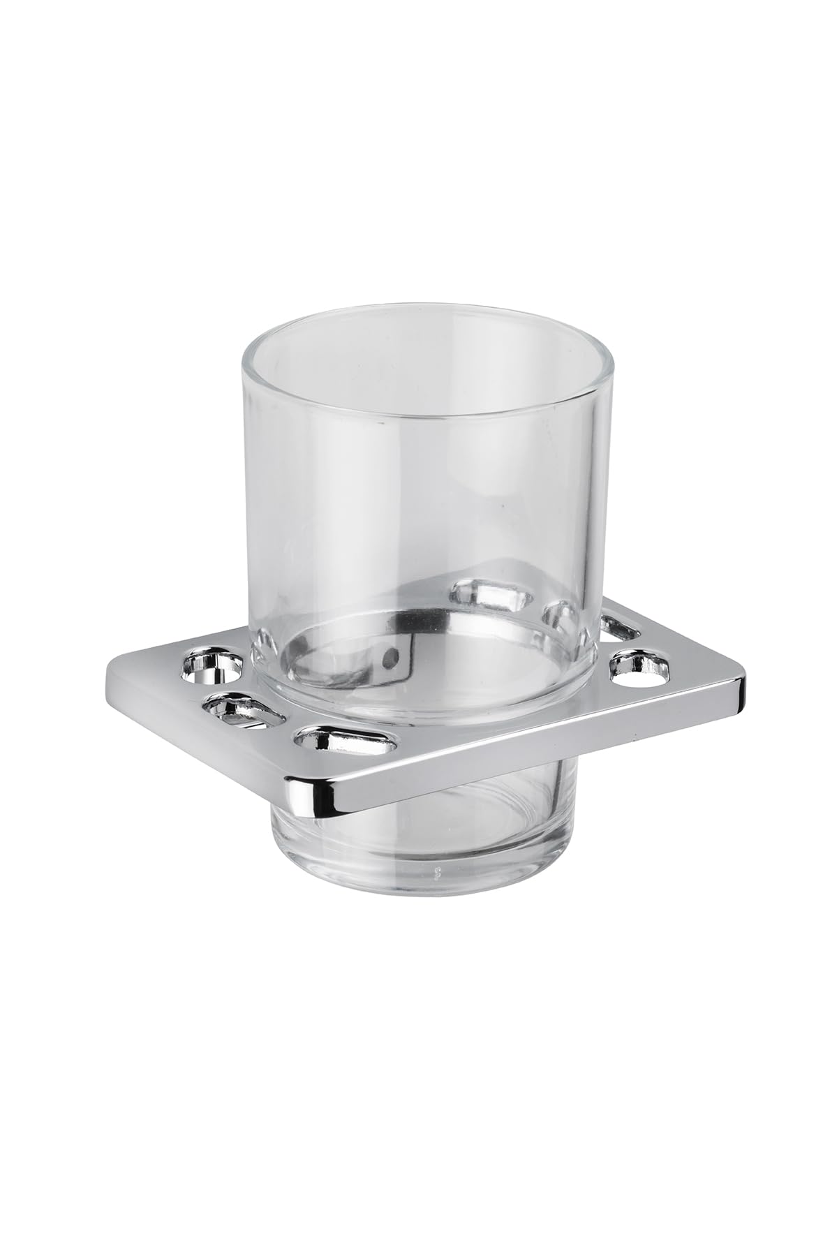 Croydex Sutton Wall Mounted Tumbler & Holder - Chrome Zinc Alloy