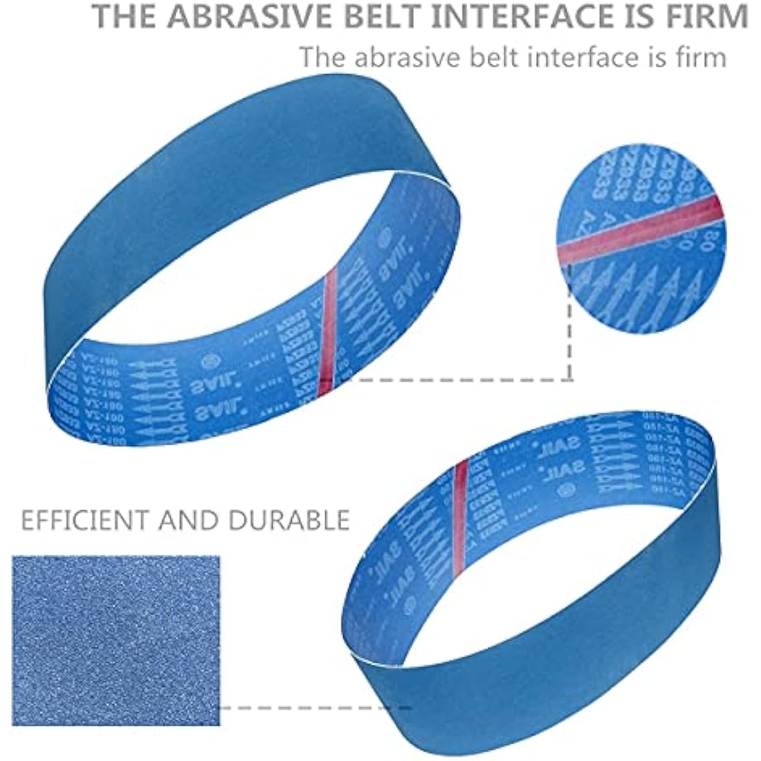 FEIHU 100x915mm Sanding Belt Kit - 12 Pcs Zirconium Corundum 60-320 Grit
