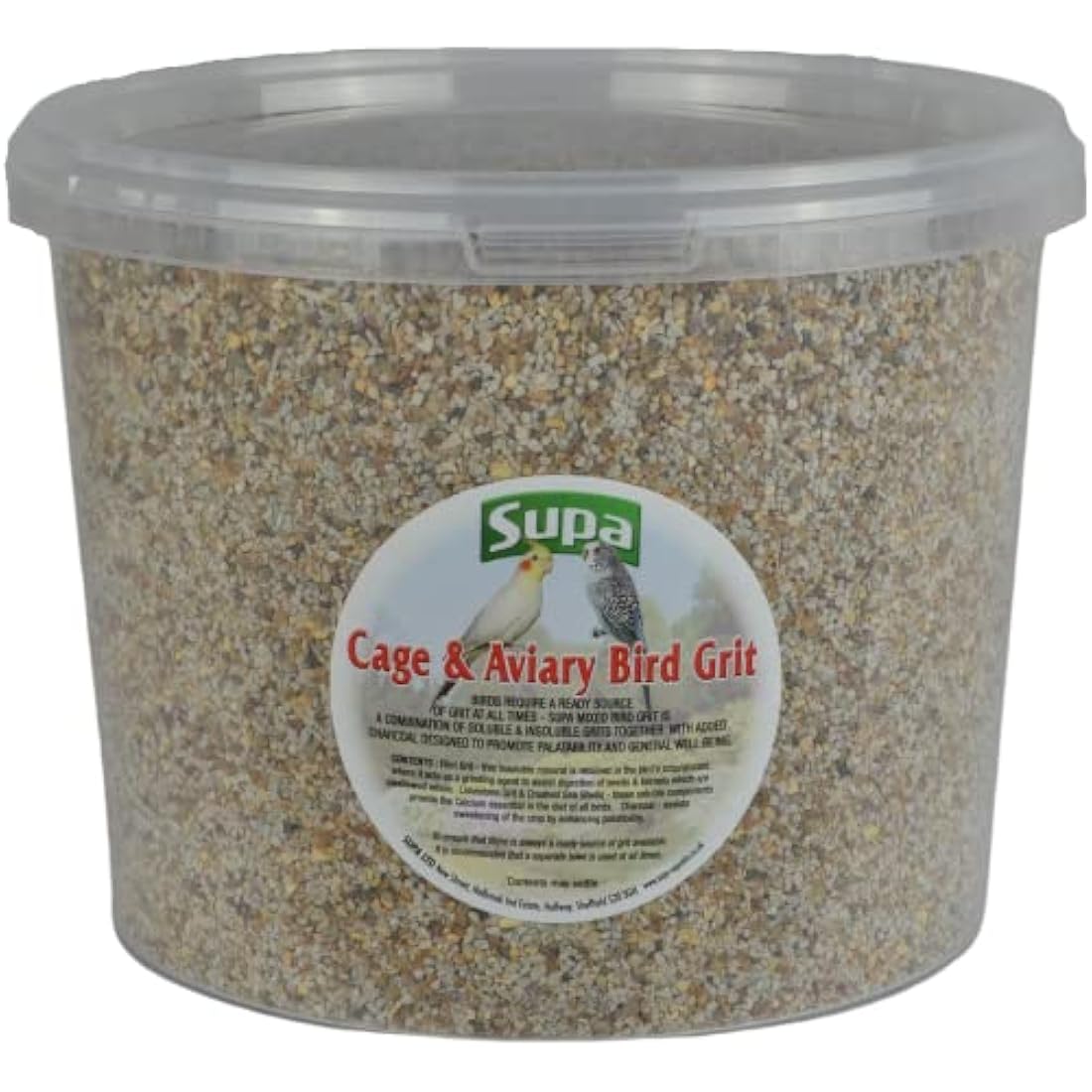 Supa Cage & Aviary Bird Grit | 3L Bucket | Soluble & Insoluble Mix