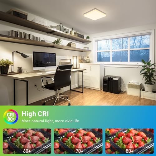 Yafido 48W LED Square Ceiling Light – 4000K Natural White IP44 Waterproof