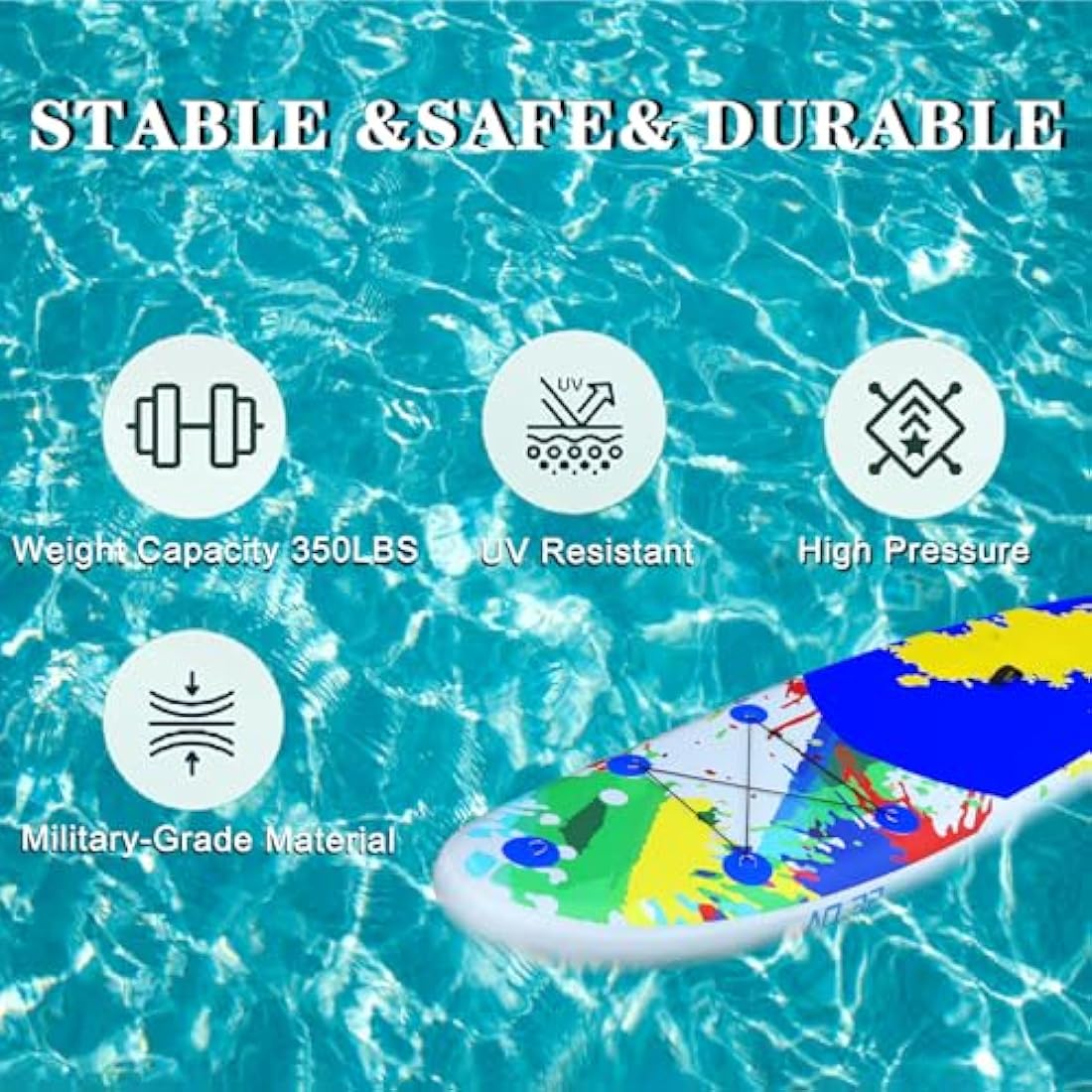 NO. 32 Inflatable Stand Up Paddle Board – 10'6" Beginner SUP Kit