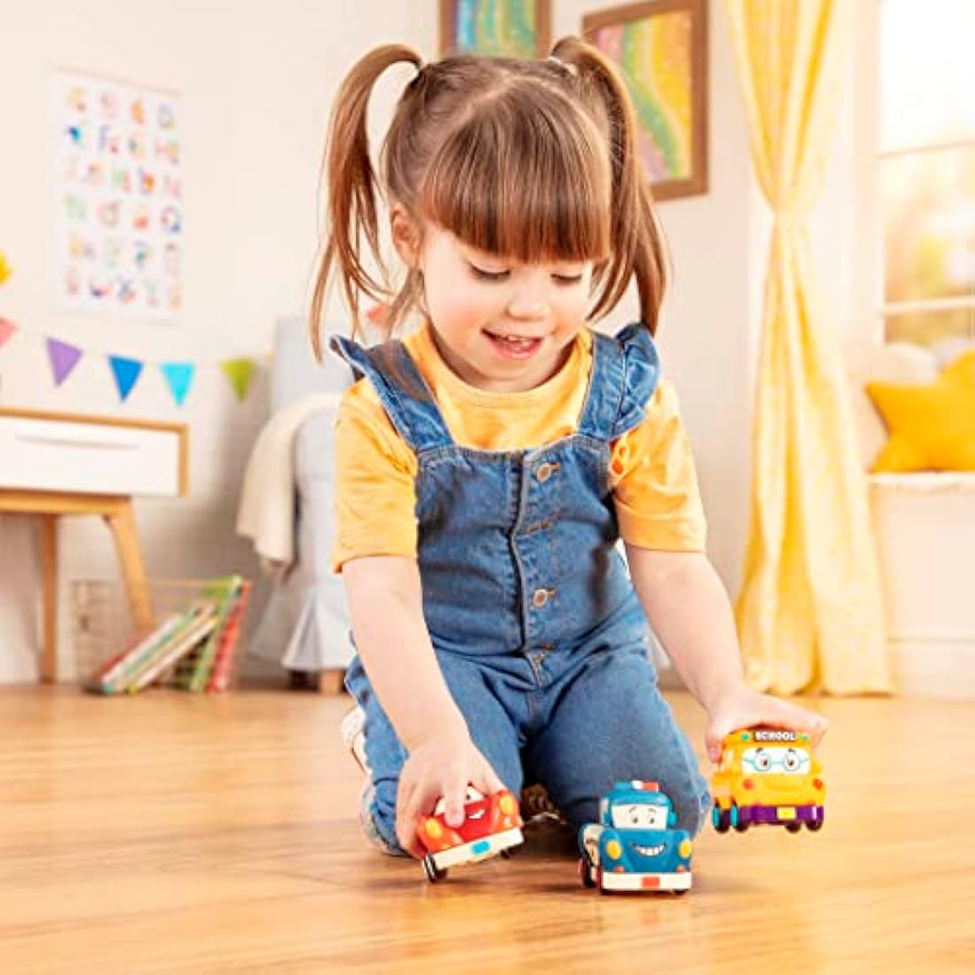 B. Toys Mini Wheeee-ls! Pull-Back Cars - 3 Soft Toy Vehicles for Toddlers